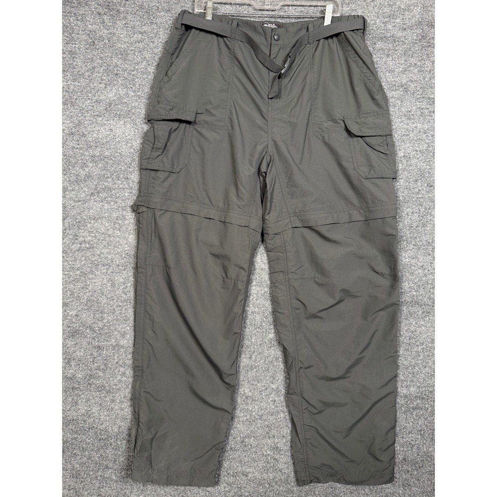 Rei Plus Sz 16 Cargo Utility Pants Olive Green Nylon Hiking Outdoors Convertible